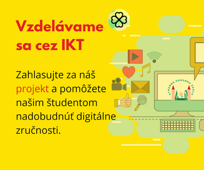 Prosíme, zahlasujte za náš projekt "Vzdelávame cez IKT"