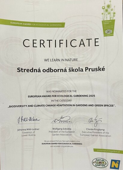 European Award for Ecological Gardening 2025