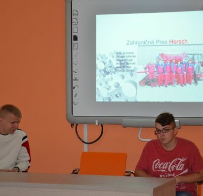 Prezentácia žiakov zo zahraničnej stáže vo firme HORSCH